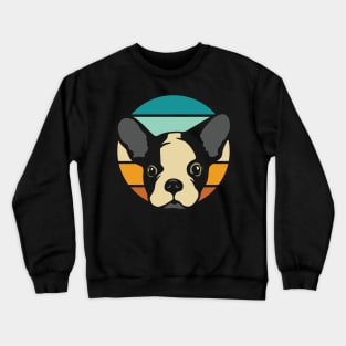 Retro French Bulldog Crewneck Sweatshirt